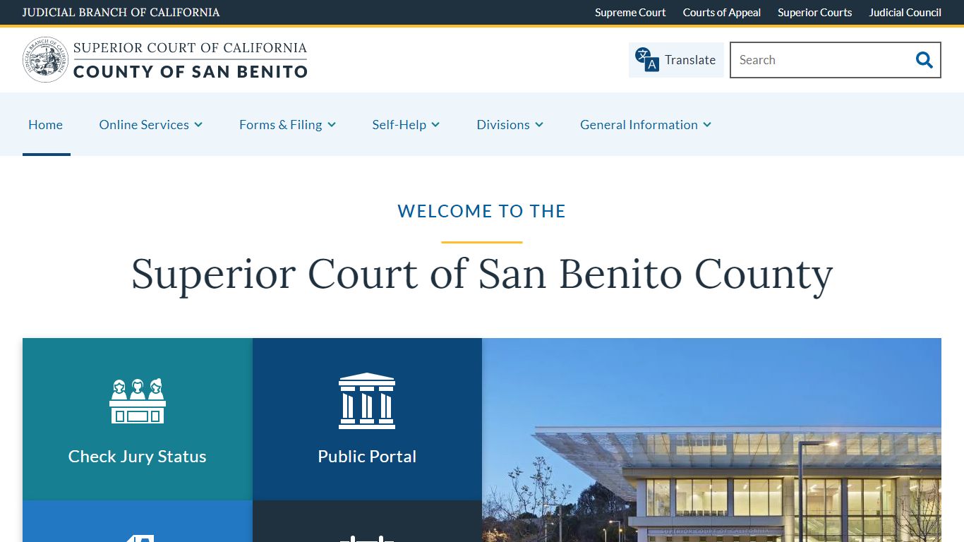 Home | Superior Court of California | County of San Benito